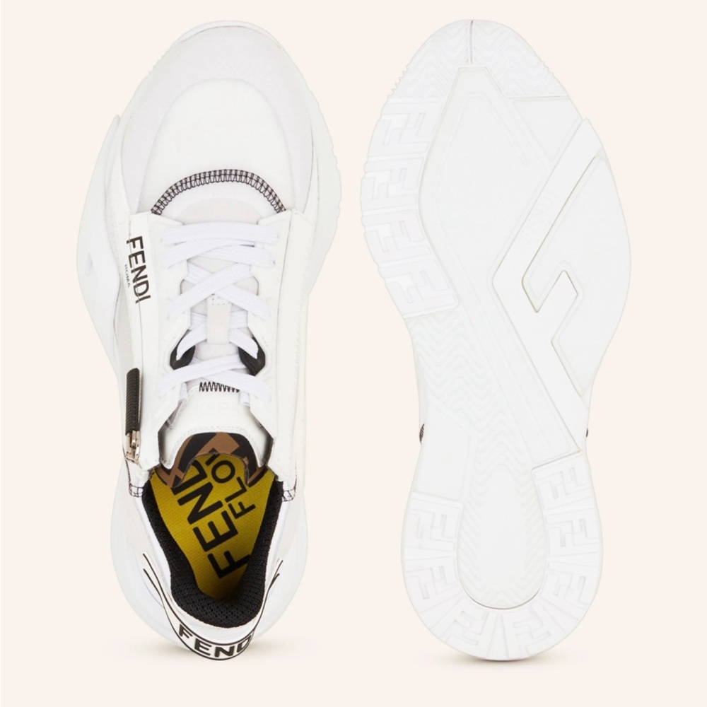 Fendi Flow White and Black Athletic Shoes - Picture 4 of 13